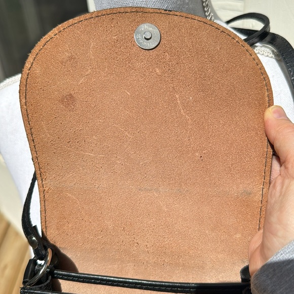 Vera Pelle black leather crossbody bag - Picture 5 of 5